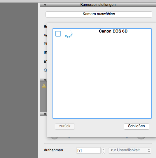 Camera is listed but can't connect