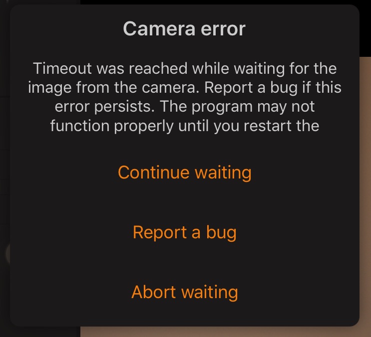This is the error message